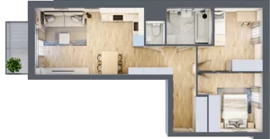 3 pokoje, mieszkanie 57,93 m², piętro 5, oferta nr 102, Nova Dworcowa Apartamenty, Mszczonów, ul. Dworcowa 40