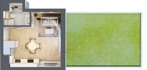 1 pokój, mieszkanie 25,06 m², piętro 1, oferta nr C.0.2, Apartamenty Widok etap II, Skierniewice, Widok, ul. Armii Krajowej 63