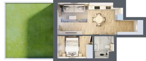 2 pokoje, mieszkanie 37,60 m², piętro 1, oferta nr C.0.4, Apartamenty Widok etap II, Skierniewice, Widok, ul. Armii Krajowej 63