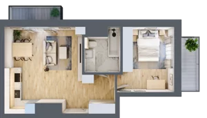 2 pokoje, mieszkanie 45,02 m², piętro 10, oferta nr C.9.84, Apartamenty Widok etap II, Skierniewice, Widok, ul. Armii Krajowej 63