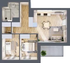3 pokoje, mieszkanie 54,31 m², piętro 10, oferta nr C.9.86, Apartamenty Widok etap II, Skierniewice, Widok, ul. Armii Krajowej 63
