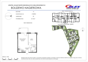 2 pokoje, mieszkanie 37,75 m², piętro 2, oferta nr  19/30, Nagietkowa, Bolszewo, ul. Nagietkowa
