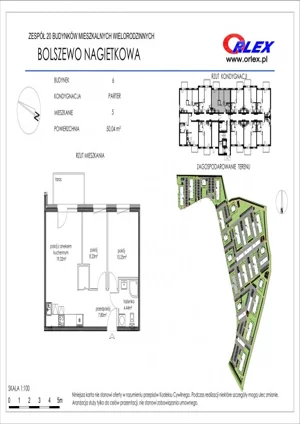 3 pokoje, mieszkanie 50,04 m², parter, oferta nr  6/5, Nagietkowa, Bolszewo, ul. Nagietkowa