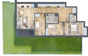 4 pokoje, mieszkanie 80,35 m², parter, oferta nr 1, Pod Klonami 11, Mińsk Mazowiecki, ul. Klonowa 27b