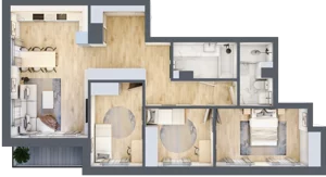 4 pokoje, mieszkanie 84,29 m², piętro 3, oferta nr 20, Pod Klonami 11, Mińsk Mazowiecki, ul. Klonowa 27b