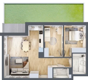 3 pokoje, mieszkanie 67,11 m², piętro 2, oferta nr 54, Pod Klonami 11, Mińsk Mazowiecki, ul. Klonowa 27b