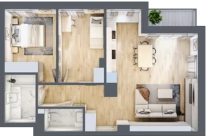 3 pokoje, mieszkanie 67,54 m², piętro 2, oferta nr 51, Pod Klonami 11, Mińsk Mazowiecki, ul. Klonowa 27b
