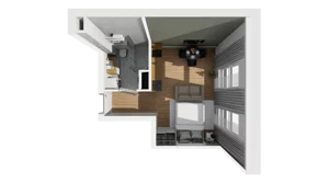 Lokal użytkowy 26,17 m², oferta nr A/201, Esencja - lokale usługowe, Gdańsk, Śródmieście, Dolne Miasto, ul. Kamienna Grobla / Jałmużnicza