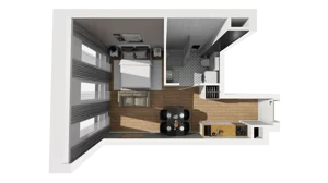 Lokal użytkowy 26,84 m², oferta nr A/204, Esencja - lokale usługowe, Gdańsk, Śródmieście, Dolne Miasto, ul. Kamienna Grobla / Jałmużnicza