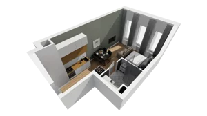 Lokal użytkowy 26,84 m², oferta nr A/204, Esencja - lokale usługowe, Gdańsk, Śródmieście, Dolne Miasto, ul. Kamienna Grobla / Jałmużnicza