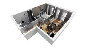 Lokal użytkowy 39,01 m², oferta nr A/222, Esencja - lokale usługowe, Gdańsk, Śródmieście, Dolne Miasto, ul. Kamienna Grobla / Jałmużnicza