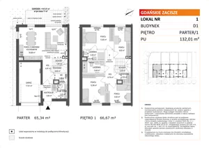 1 pokój, mieszkanie 132,01 m², parter, oferta nr D1/1, Gdańskie Zacisze, Gdańsk, Kokoszki, ul. Bysewska