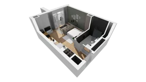 1 pokój, mieszkanie 29,41 m², piętro 3, oferta nr A/40, Esencja, Gdańsk, Śródmieście, Dolne Miasto, ul. Kamienna Grobla / Jałmużnicza