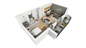 1 pokój, mieszkanie 44,40 m², piętro 1, oferta nr A/66, Esencja, Gdańsk, Śródmieście, Dolne Miasto, ul. Kamienna Grobla / Jałmużnicza