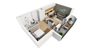 1 pokój, mieszkanie 44,50 m², piętro 2, oferta nr A/75, Esencja, Gdańsk, Śródmieście, Dolne Miasto, ul. Kamienna Grobla / Jałmużnicza