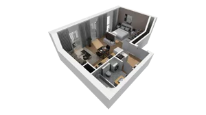 1 pokój, mieszkanie 40,43 m², piętro 4, oferta nr A/101, Esencja, Gdańsk, Śródmieście, Dolne Miasto, ul. Kamienna Grobla / Jałmużnicza