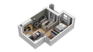 1 pokój, mieszkanie 40,24 m², piętro 1, oferta nr B1/11, Zajezdnia Motława, Gdańsk, Śródmieście, Dolne Miasto, ul. Kurza