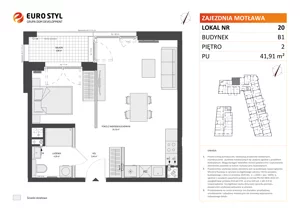 1 pokój, mieszkanie 41,91 m², piętro 2, oferta nr B1/20, Zajezdnia Motława, Gdańsk, Śródmieście, Dolne Miasto, ul. Kurza