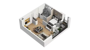 1 pokój, mieszkanie 41,91 m², piętro 2, oferta nr B1/20, Zajezdnia Motława, Gdańsk, Śródmieście, Dolne Miasto, ul. Kurza
