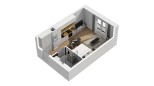 1 pokój, mieszkanie 28,97 m², piętro 3, oferta nr B1/32, Zajezdnia Motława, Gdańsk, Śródmieście, Dolne Miasto, ul. Kurza