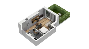 1 pokój, mieszkanie 28,48 m², parter, oferta nr B1/49, Zajezdnia Motława, Gdańsk, Śródmieście, Dolne Miasto, ul. Kurza