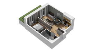 1 pokój, mieszkanie 38,50 m², parter, oferta nr B1/53, Zajezdnia Motława, Gdańsk, Śródmieście, Dolne Miasto, ul. Kurza