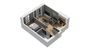 1 pokój, mieszkanie 38,50 m², piętro 1, oferta nr B1/63, Zajezdnia Motława, Gdańsk, Śródmieście, Dolne Miasto, ul. Kurza
