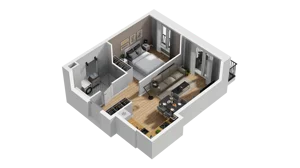 1 pokój, mieszkanie 38,50 m², piętro 1, oferta nr B1/63, Zajezdnia Motława, Gdańsk, Śródmieście, Dolne Miasto, ul. Kurza