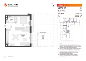 2 pokoje, mieszkanie 38,99 m², piętro 1, oferta nr B2/70, Locus 2 - etap II, Rumia, Janowo, ul. Dąbrowskiego