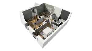 2 pokoje, mieszkanie 53,72 m², piętro 5, oferta nr A/58, Esencja, Gdańsk, Śródmieście, Dolne Miasto, ul. Kamienna Grobla / Jałmużnicza