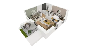2 pokoje, mieszkanie 53,72 m², piętro 5, oferta nr A/58, Esencja, Gdańsk, Śródmieście, Dolne Miasto, ul. Kamienna Grobla / Jałmużnicza