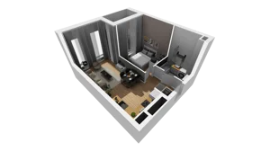 2 pokoje, mieszkanie 41,90 m², parter, oferta nr A/61, Esencja, Gdańsk, Śródmieście, Dolne Miasto, ul. Kamienna Grobla / Jałmużnicza