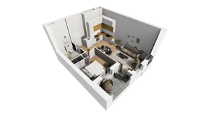 2 pokoje, mieszkanie 41,90 m², parter, oferta nr A/61, Esencja, Gdańsk, Śródmieście, Dolne Miasto, ul. Kamienna Grobla / Jałmużnicza