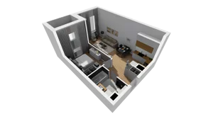 2 pokoje, mieszkanie 47,12 m², parter, oferta nr A/65, Esencja, Gdańsk, Śródmieście, Dolne Miasto, ul. Kamienna Grobla / Jałmużnicza