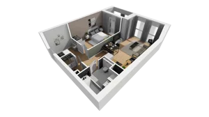 2 pokoje, mieszkanie 49,75 m², piętro 2, oferta nr A/82, Esencja, Gdańsk, Śródmieście, Dolne Miasto, ul. Kamienna Grobla / Jałmużnicza