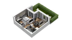 2 pokoje, mieszkanie 40,33 m², parter, oferta nr B1/50, Zajezdnia Motława, Gdańsk, Śródmieście, Dolne Miasto, ul. Kurza