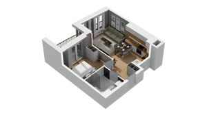 2 pokoje, mieszkanie 38,82 m², parter, oferta nr B2/4, Zajezdnia Motława, Gdańsk, Śródmieście, Dolne Miasto, ul. Kurza