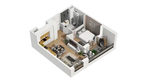 2 pokoje, mieszkanie 38,82 m², parter, oferta nr B2/4, Zajezdnia Motława, Gdańsk, Śródmieście, Dolne Miasto, ul. Kurza