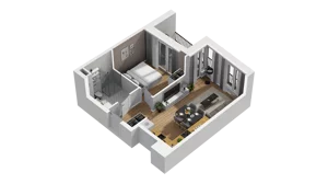 2 pokoje, mieszkanie 38,82 m², parter, oferta nr B2/4, Zajezdnia Motława, Gdańsk, Śródmieście, Dolne Miasto, ul. Kurza