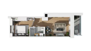 2 pokoje, mieszkanie 36,08 m², piętro 1, oferta nr B/6, Osiedle Warszawska - etap III, Gdańsk, Ujeścisko-Łostowice, Ujeścisko, ul. Warszawska