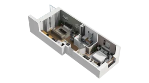 2 pokoje, mieszkanie 36,08 m², piętro 1, oferta nr B/6, Osiedle Warszawska - etap III, Gdańsk, Ujeścisko-Łostowice, Ujeścisko, ul. Warszawska