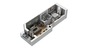 2 pokoje, mieszkanie 36,08 m², piętro 1, oferta nr B/6, Osiedle Warszawska - etap III, Gdańsk, Ujeścisko-Łostowice, Ujeścisko, ul. Warszawska