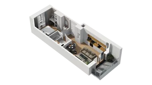 2 pokoje, mieszkanie 36,08 m², piętro 1, oferta nr B/6, Osiedle Warszawska - etap III, Gdańsk, Ujeścisko-Łostowice, Ujeścisko, ul. Warszawska