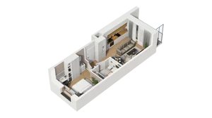 2 pokoje, mieszkanie 35,95 m², piętro 3, oferta nr B/12, Osiedle Warszawska - etap III, Gdańsk, Ujeścisko-Łostowice, Ujeścisko, ul. Warszawska