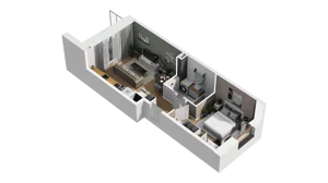 2 pokoje, mieszkanie 35,95 m², piętro 3, oferta nr B/12, Osiedle Warszawska - etap III, Gdańsk, Ujeścisko-Łostowice, Ujeścisko, ul. Warszawska