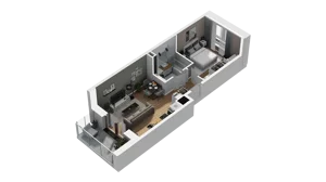 2 pokoje, mieszkanie 35,95 m², piętro 3, oferta nr B/12, Osiedle Warszawska - etap III, Gdańsk, Ujeścisko-Łostowice, Ujeścisko, ul. Warszawska