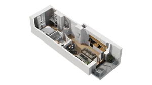 2 pokoje, mieszkanie 35,95 m², piętro 3, oferta nr B/12, Osiedle Warszawska - etap III, Gdańsk, Ujeścisko-Łostowice, Ujeścisko, ul. Warszawska