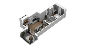 2 pokoje, mieszkanie 39,78 m², parter, oferta nr B/19, Osiedle Warszawska - etap III, Gdańsk, Ujeścisko-Łostowice, Ujeścisko, ul. Warszawska
