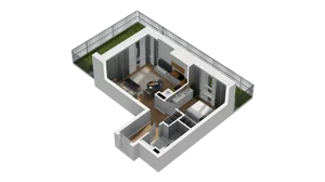 2 pokoje, mieszkanie 35,64 m², parter, oferta nr B/22, Osiedle Warszawska - etap III, Gdańsk, Ujeścisko-Łostowice, Ujeścisko, ul. Warszawska