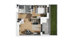 2 pokoje, mieszkanie 39,59 m², parter, oferta nr B/23, Osiedle Warszawska - etap III, Gdańsk, Ujeścisko-Łostowice, Ujeścisko, ul. Warszawska